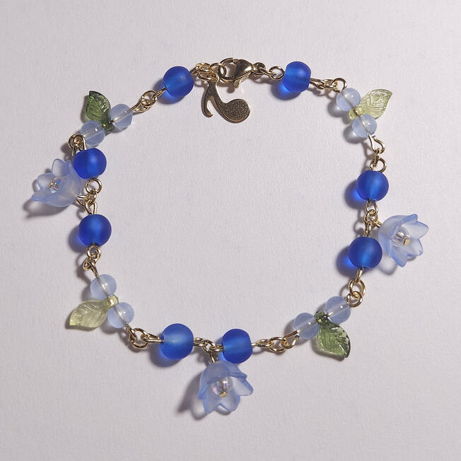 blue flower bracelet
